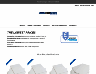 foam-board.co.uk screenshot