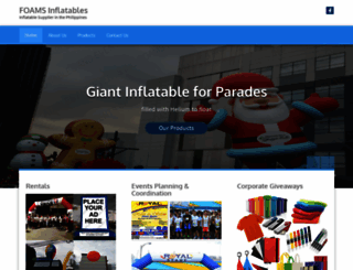 foamsinflatables.com screenshot