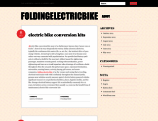 foldingelectricbike.wordpress.com screenshot