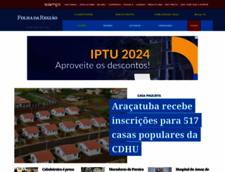 folhadaregiao.com.br screenshot