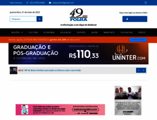 folhamachadense.com.br screenshot