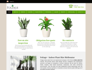 foliageindoorplanthire.com.au screenshot