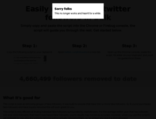 followersbegone.com screenshot