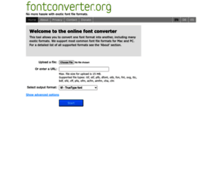 fontconverter.org screenshot