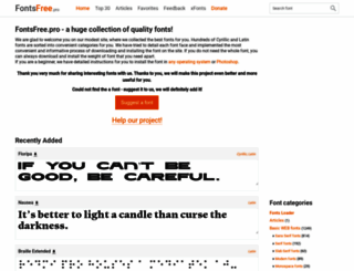 fontsfree.pro screenshot