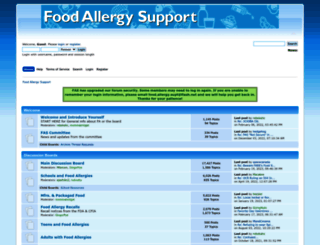 foodallergysupport.olicentral.com screenshot