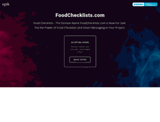 foodchecklists.com screenshot