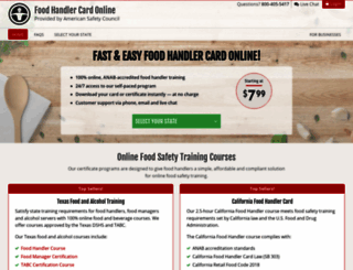 foodhandlercardonline.com screenshot