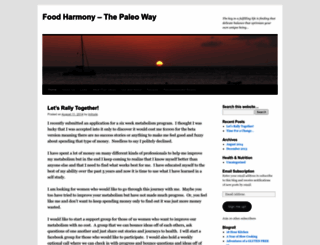 foodharmony.wordpress.com screenshot
