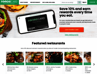 foodiecard.com screenshot
