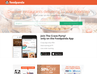 foodpanda.in screenshot