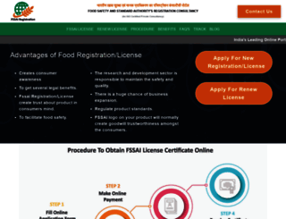 foodregistration.org screenshot