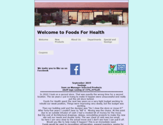 foodsforhealth.com screenshot
