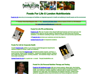 foodsforlife.org.uk screenshot