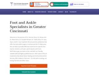 footandanklespecialists.com screenshot