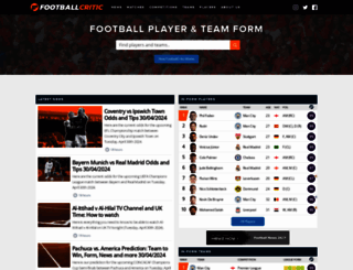 footballcritic.com screenshot