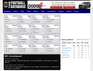 footballdb.com screenshot