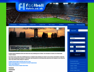 footballhotels.co.uk screenshot
