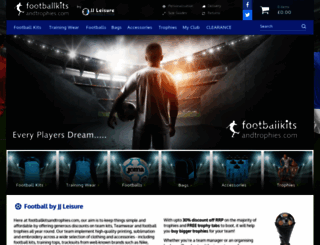 footballkitsandtrophies.com screenshot