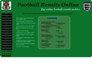 footballresultsonline.co.uk screenshot