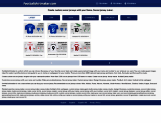 footballshirtmaker.com screenshot