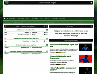 footballwebpages.co.uk screenshot