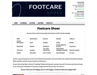 footcareshoecentre.com screenshot