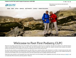 footfirstpodiatrycl.com screenshot