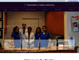 foothillfamilydental.com screenshot