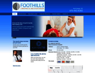 foothillschirofortcollins.com screenshot