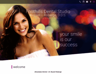 foothillsdentalstudio.com screenshot
