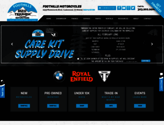 foothillsmotorcycles.com screenshot