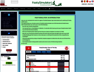 footysimulator.co.uk screenshot