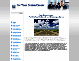 for-your-dream-career.com screenshot