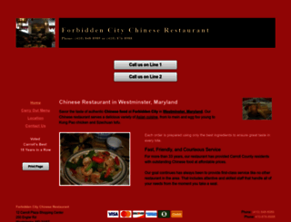 forbiddencitychinese.com screenshot