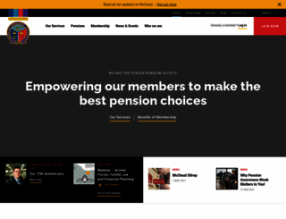 forcespensionsociety.org screenshot