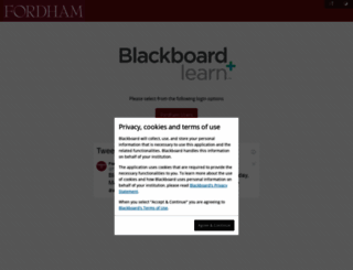 fordham.blackboard.com screenshot