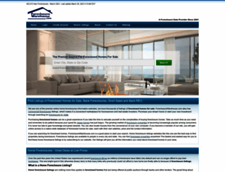 foreclosurewarehouse.com screenshot