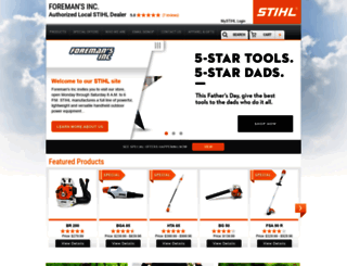 foremansinc.stihldealer.net screenshot