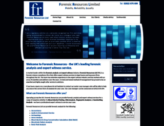 forensicresources.co.uk screenshot