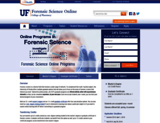 forensicscience.ufl.edu screenshot