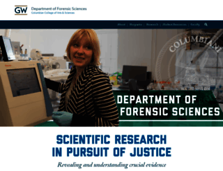 forensicsciences.columbian.gwu.edu screenshot