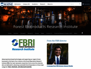 forestbioproducts.umaine.edu screenshot