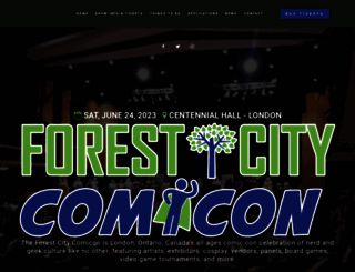 forestcitycomicon.ca screenshot