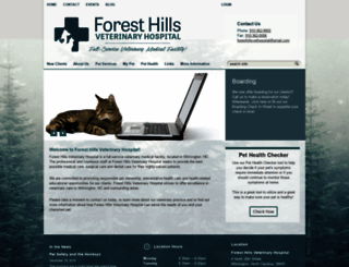 foresthillsvethospital.com screenshot