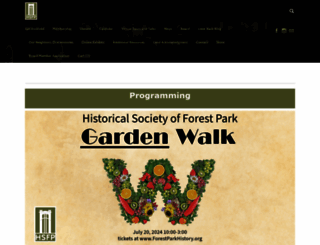 forestparkhistory.org screenshot
