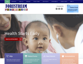 forestreampediatrics.com screenshot