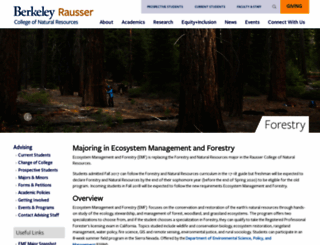 forestry.berkeley.edu screenshot