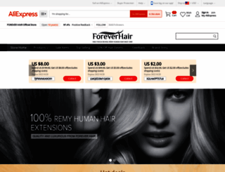 foreverhair.aliexpress.com screenshot