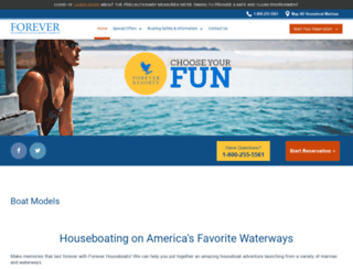 foreverhouseboats.com screenshot